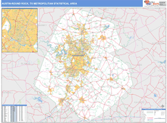 Austin-Round Rock Metro Area Digital Map Basic Style